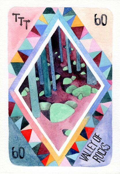 Valley of Rocks card